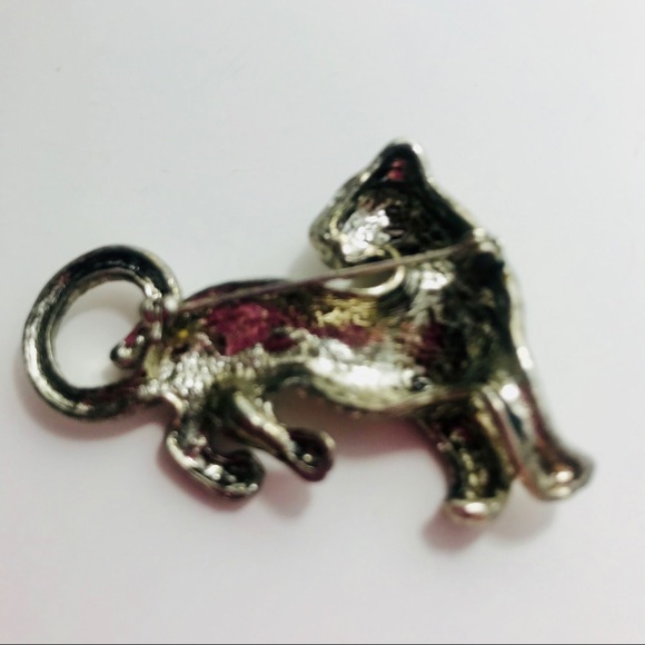 💁🏻‍♀️3/10$ Vintage Panther Pin Brooch Silver - Picture 6 of 6